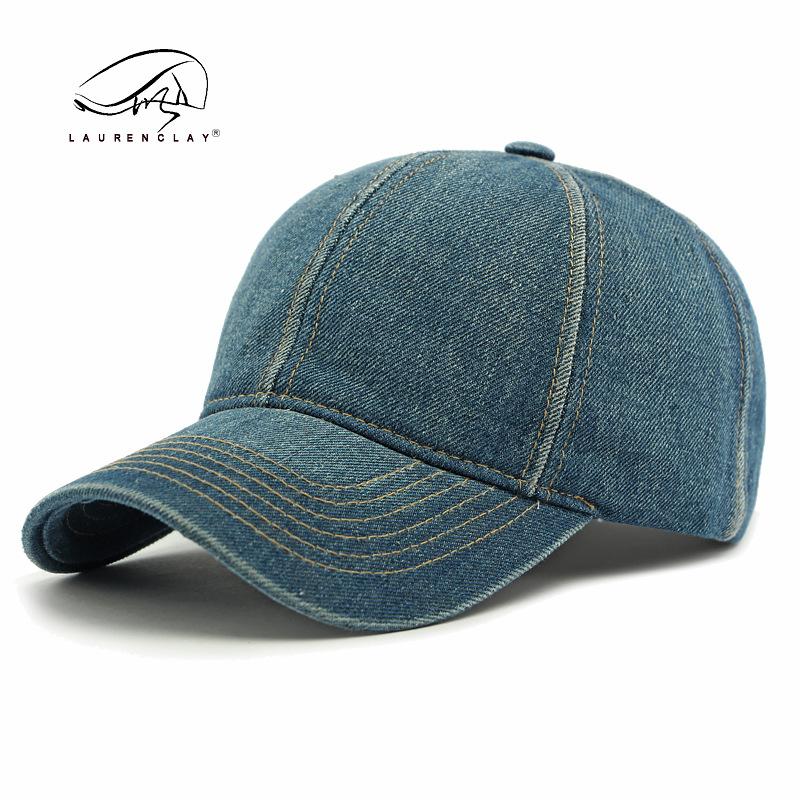 Fashion light board denim baseball cap soft top women's casual sunscreen sun hat washed retro cap men