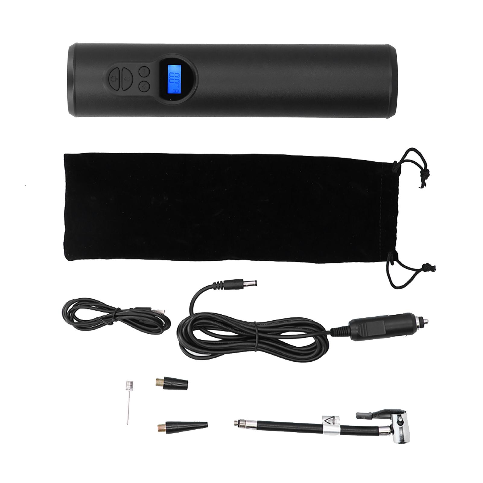 

Портативный мини-насос для шин Беспроводной перезаряжаемый воздушный компрессор ЖК-дисплей со светодиодной подсветкой для автомобиля, велосипеда, мотоцикла