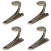 4er-Set Kleiderhaken Zinklegierung Wandmontiert Handtuch Hut Mantel Kleiderbügel Heimorganisator(SPN0001 Schwarz Braun Bronze )