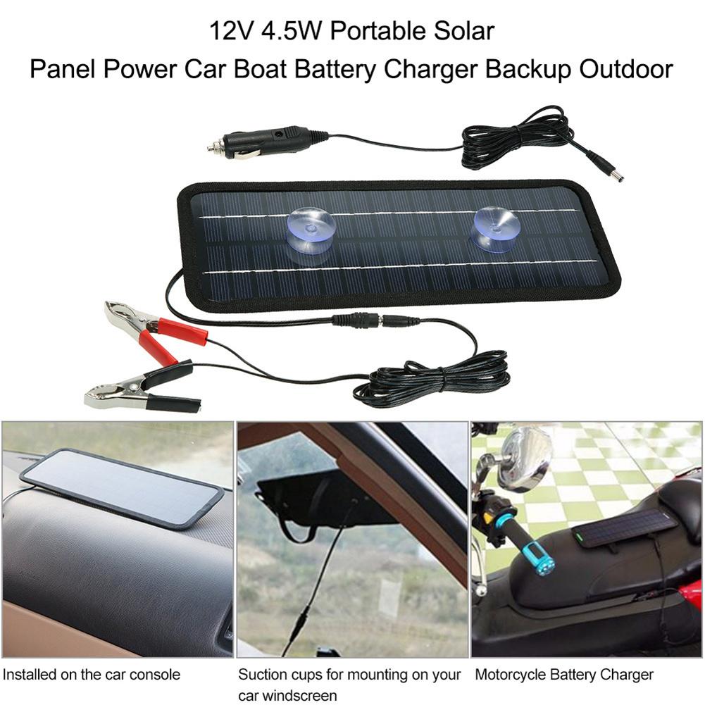 12V 20W Portable Solar Panel Charger For Car Motorcycle Efficient Maintenance Solar Panel Accessories 320*120mm