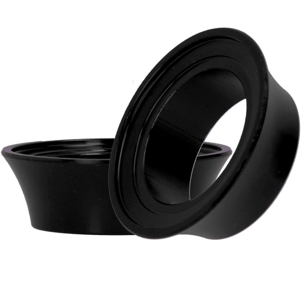 2Pcs CNC Aluminium Alloy 15mm  Bicycle Taper Washer Bike Front Fork Conical Stem SpacersBlack