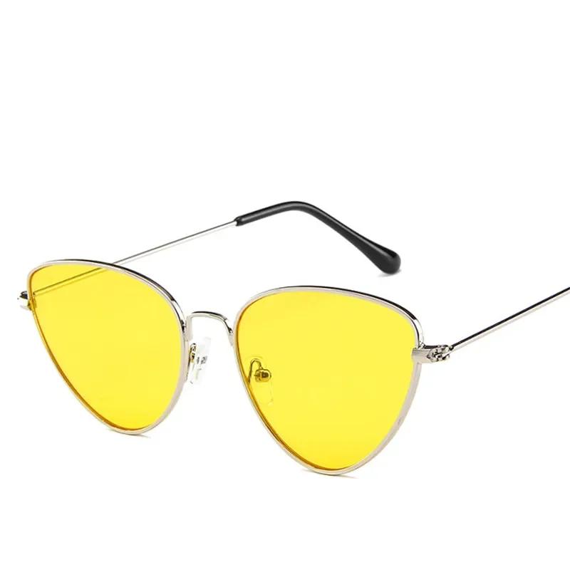 

Классические металлические солнцезащитные очки «кошачий глаз» женские винтажные очки зеркальные Mujer Lentes Mujer Feminino