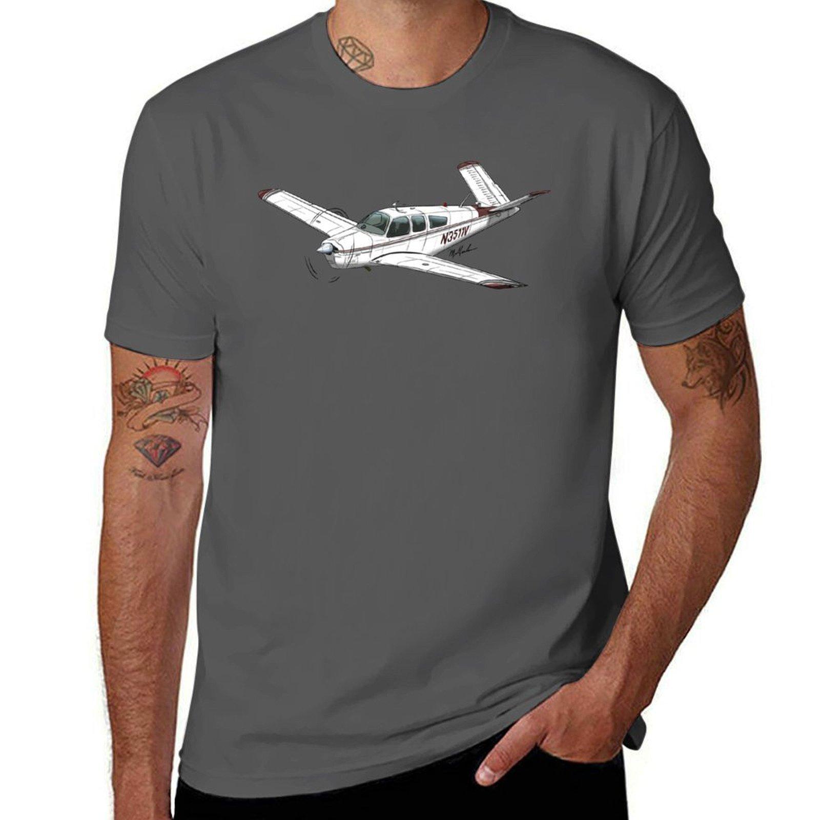 

Beechcraft Bonanza N3511V v tail T-Shirt t shirt man casual man t shirt designer t shirt man designer T-Shirt 4XL