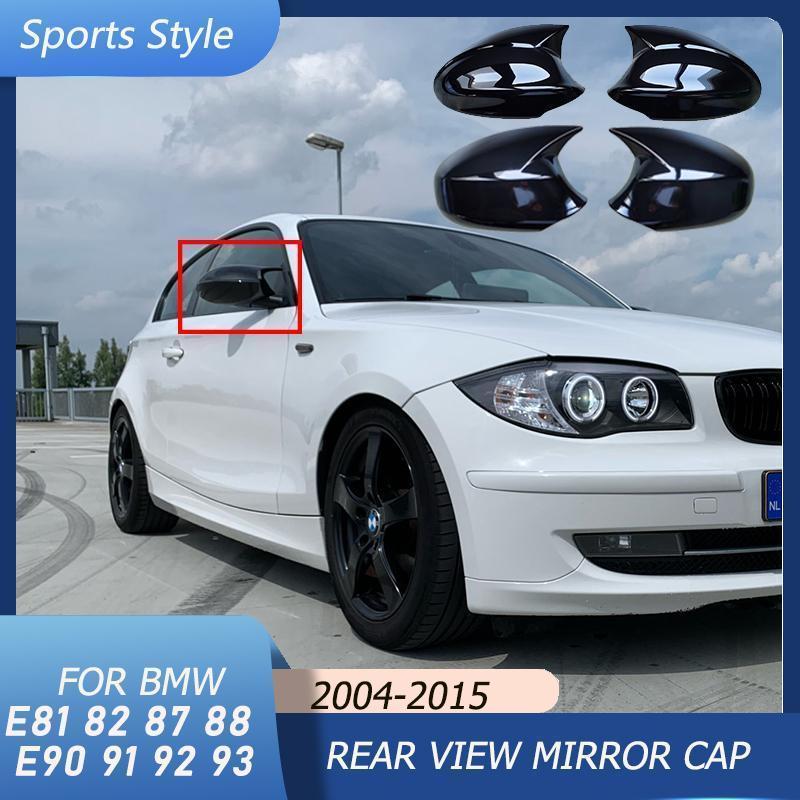 

1пара Для BMW 1 3 серии E87 E88 E81 E82 E90 E91 E92 E93 Задний вид Боковая отделка ABS Глянцевый черный стиль Автомобильное зеркало заднего вида