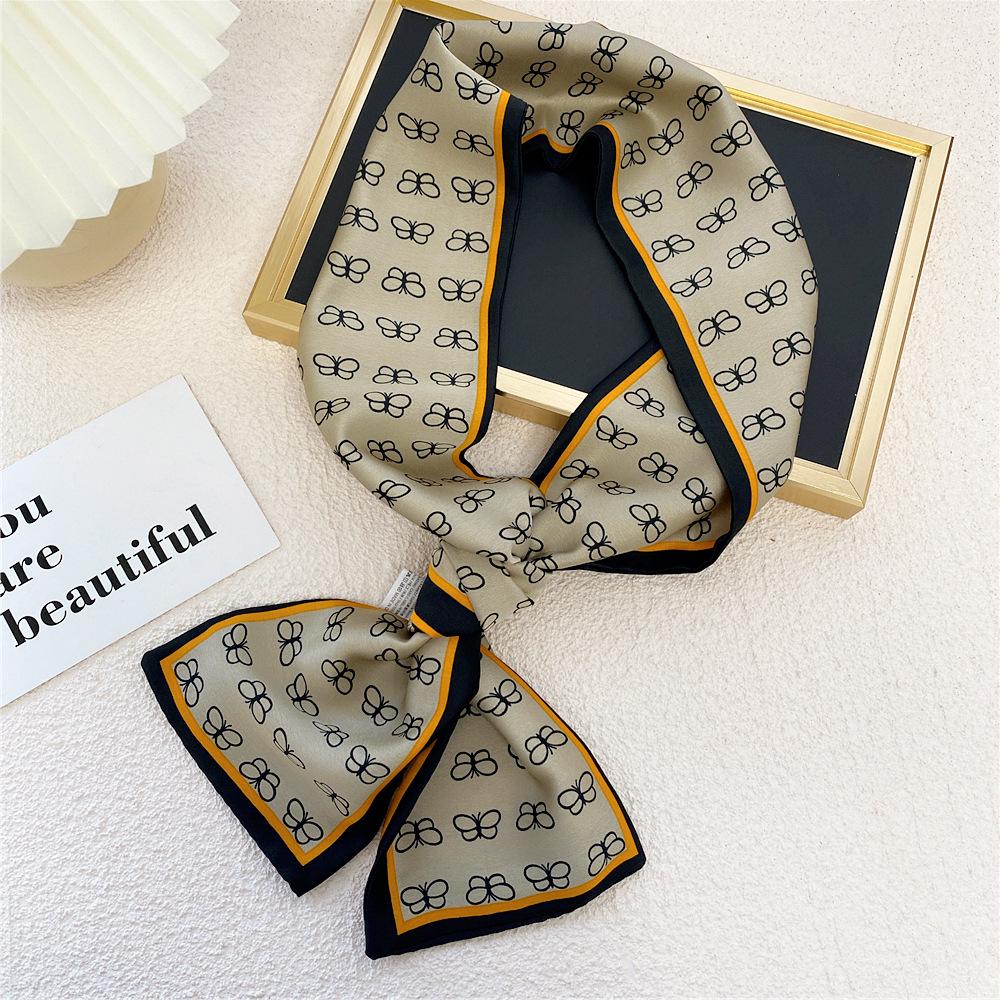 New Scarves Silk Scarves Women'S Spring And Autumn Season Long Decorative Professional Scarves Summer Thin Styles Paired With Shirts Stylish