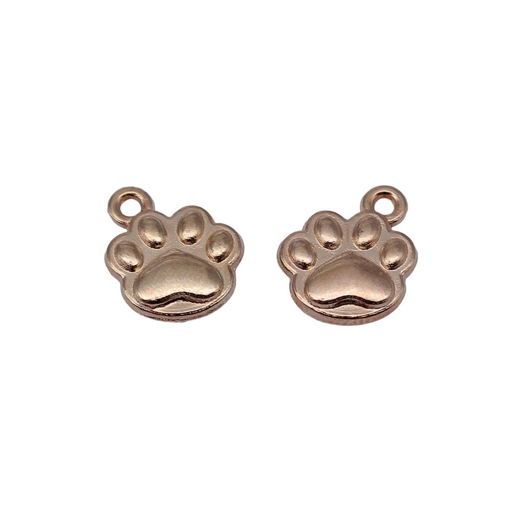 Alloy Dog Paws Charms Bear Paws Pendants For Jewelry Making Dog Themed Accessories