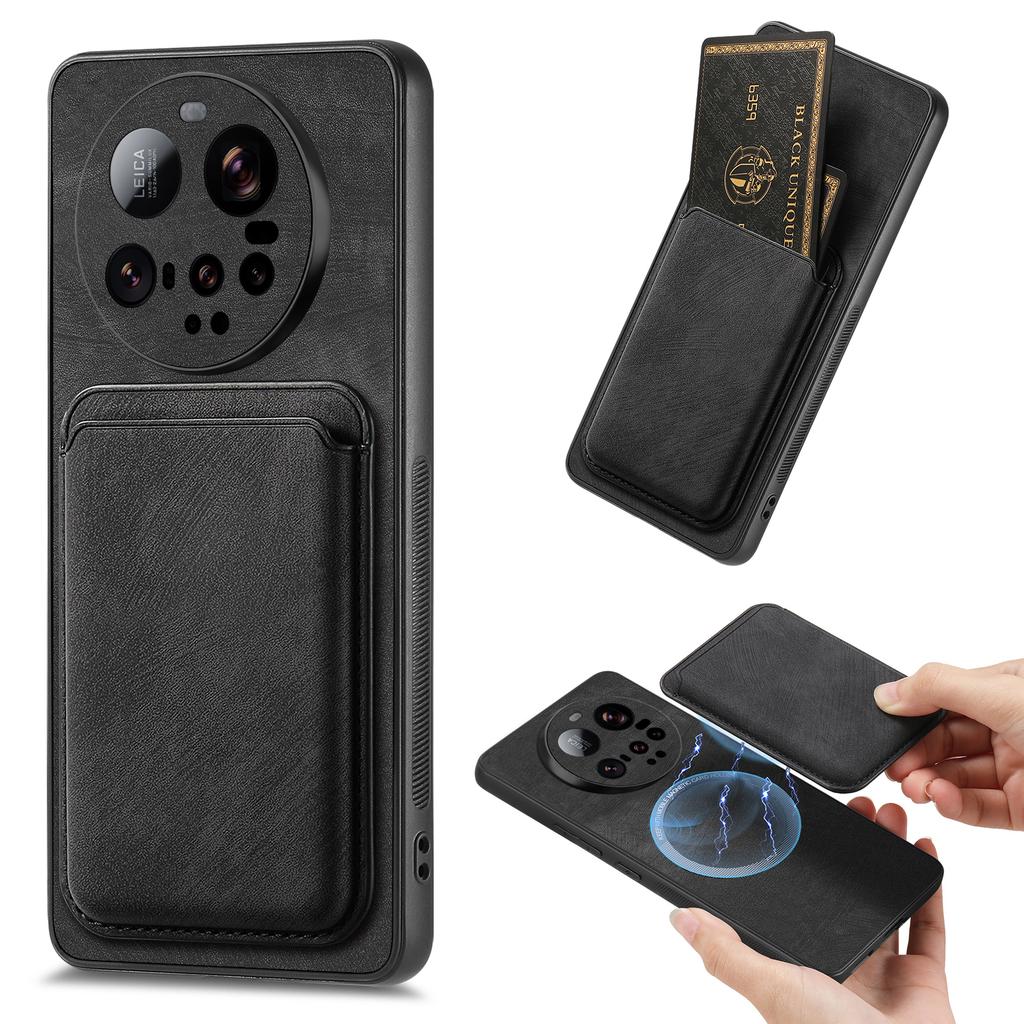 For Xiaomi 15 Ultra Magnetic Case Leather Back Cover with Detachable Card Holder