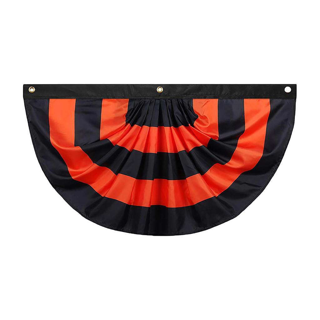 Halloween Fan-Shaped Flag - 4590cm - Single Sided Printed Polyester for Outdoor Garden Decoration
