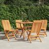 VidaXL Folding Garden Chairs 4 Pcs 47x47x89 Cm Solid Teak Wood 3155052