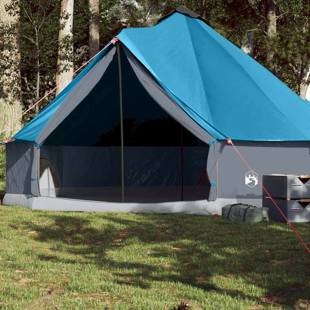 Tipi Family Tent for 8 Persons Blue Waterproof