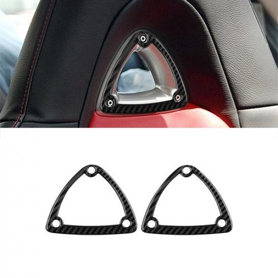 Carbon Fiber Interior Seat Head Decoration Trim Cover For Mazda RX-8 2004-2008