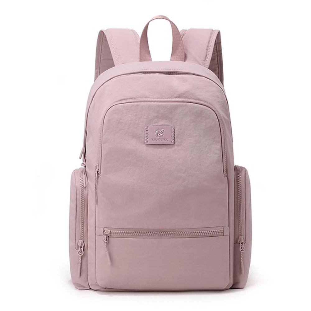 Women Large Capacity Multi Pocket Nylon Backpack with Adjustable Straps for Commute Travel