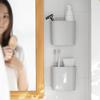 Punch-Free Wall-Mounted Electric Toothbrush Holder with Suction Cup