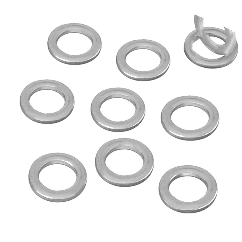 10pcs Engine Oil Drain Plug Washer Gaskets 14mm 94109-12000 Aluminum For Honda For Acura Civic Odyssey For CRV Auto Parts Engine Gaskets 6