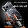 Compatible with iPhone 17 Air: Metal Hollow Heat-Dissipating Magnetic Stand Case for Apple 15/16 Pro Max.