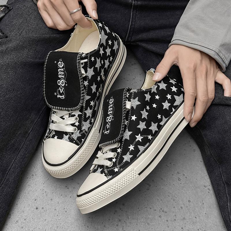 Unisex Canvas Skate Shoes Casual Street Walking Commuting Travel Autumn Comfortable Trendy Footwear Daily Wear Sizes 36-44