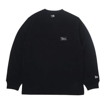 New Era Long Sleeve Cotton Pocket Tee Black 12325222 N139LG088