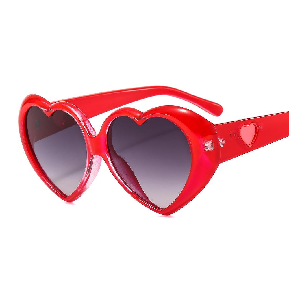 Modern Designer New Custom High Quality Fashion Women Anti Uv Heart Sunglasses Men Luxury Trend Black Heart Shades Sunglasses