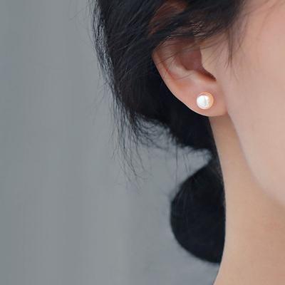 Solid Color Lady Simple Party Women Jewelry Korean  Earrings Pearl Stud Earrings Fashion Design