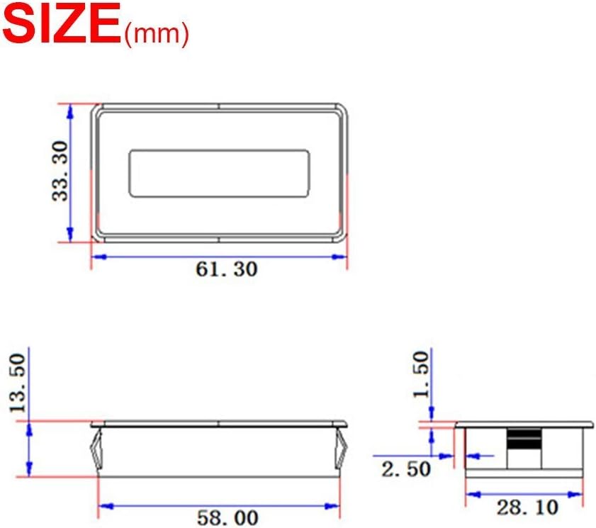 LCD Battery ty Monitor Gauge Meter Waterproof 12V 24V 36V 48V Lead Acid Battery Status Indicat