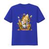Women S T Shirt Bee Sunflower With Funny Hippie Gnome For Flower Print Casual Summer  Tops Black X Large Vintage Washed