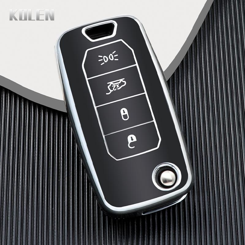 

Модный чехол для автомобильного ключа TPU Flip Key Case Cover Shell Fob для Jeep Renegade Compass 2016 2019 4 кнопки складной протектор без ключа аксессуары