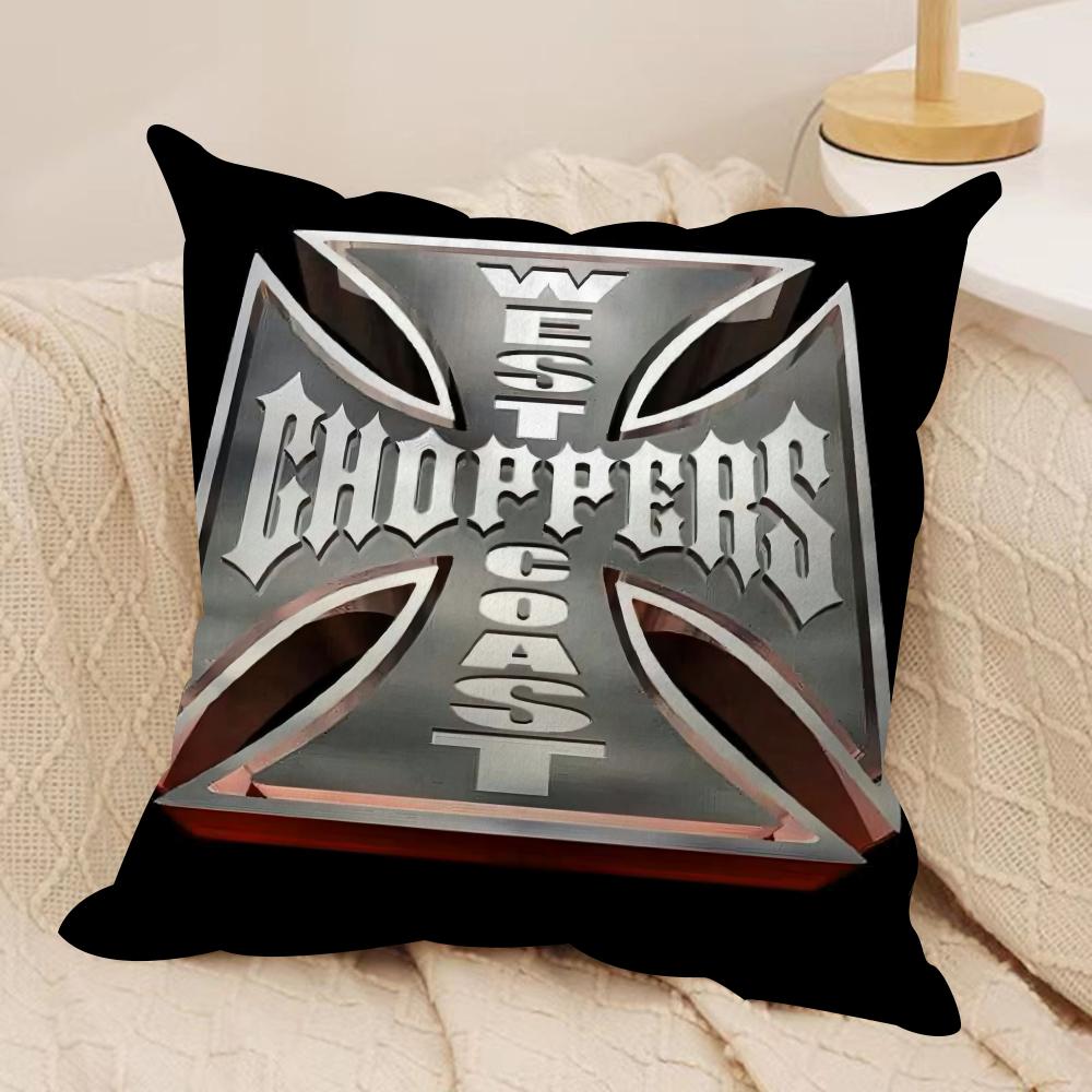 CChoppers WWest CCoast Cushion Cover Silky Short Plush DoubleSided Printed Pillow Case for Sofa All Seasons Home Decor Gift