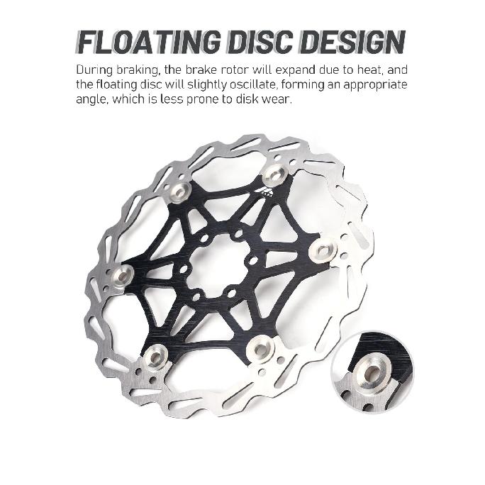 MANA 6 Bolt  Bicycle Float Disc Brake 160/180/203MM Steel Brake Edge for Heat Dissipation + Aluminum Alloy Inner Frame MTB Parts