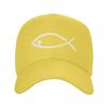 Custom Classic Jesus Cross Fish Baseball Cap Women Unisex Adjustable Christian Dad Hat Sports Snapback Caps