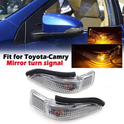 2pcs Turn Signal ABS Plastic Car Side Mirror Lamps 11.9x 3.7cm