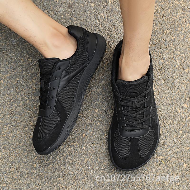 Unisex Barefoot Sneakers Wide Toe Minimalist Zero Drop Non Slip Shoes Lace Up Mesh Casual Sneaker Men'S Outdoor Fitness Shoes