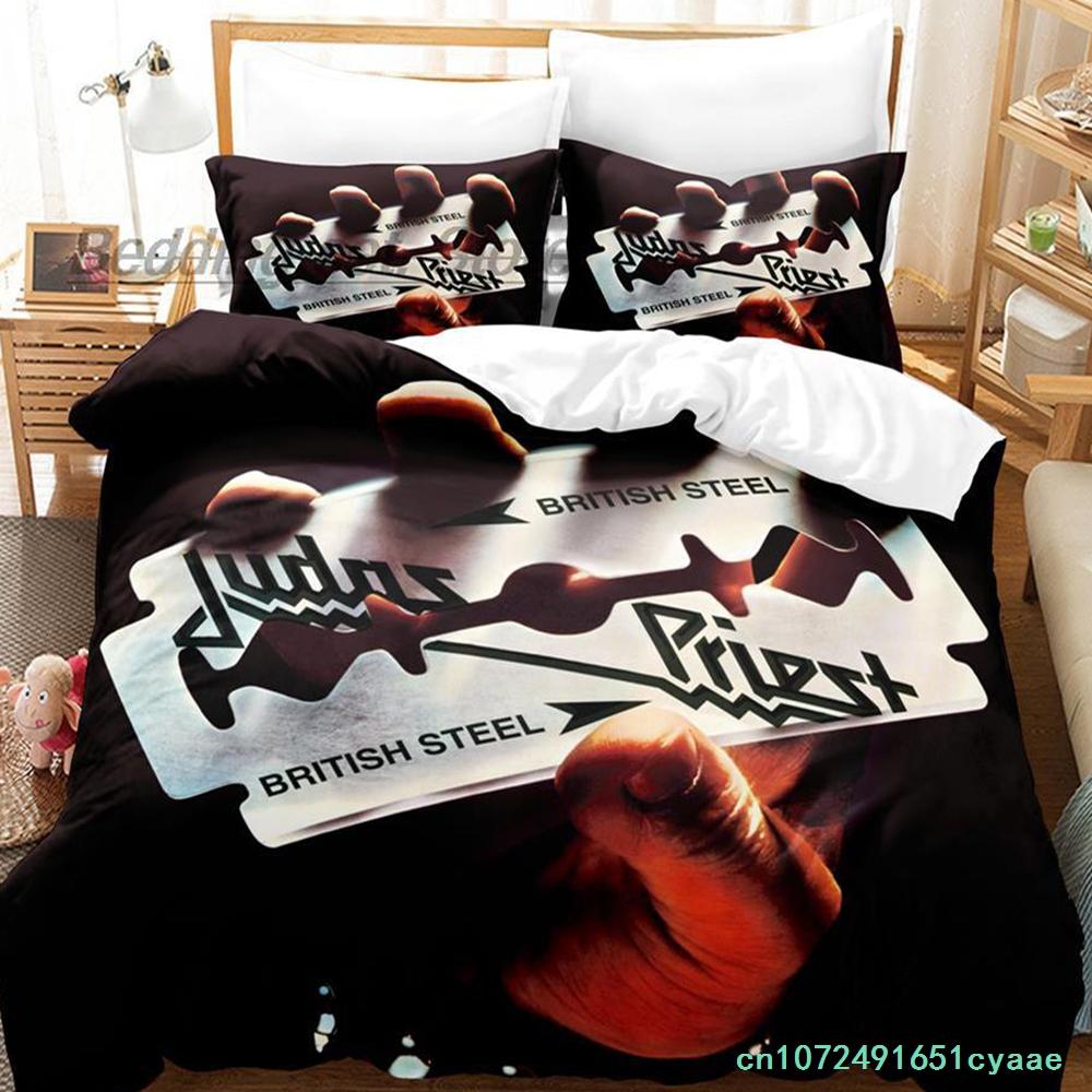Judas Priest Bedding Set Single Twin Full Queen King Size Bed Set Aldult Kid Bedroom Duvetcover Sets 3D Print Bed Sheet Set