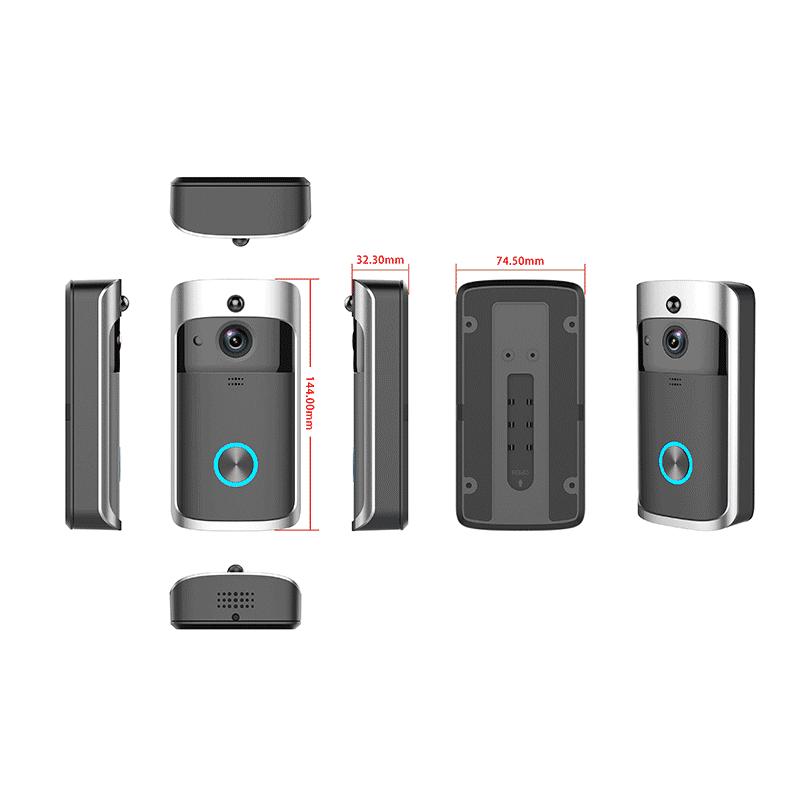 Wifi Wireless Video Camera To the Doorbell HD 1280x720p Silver