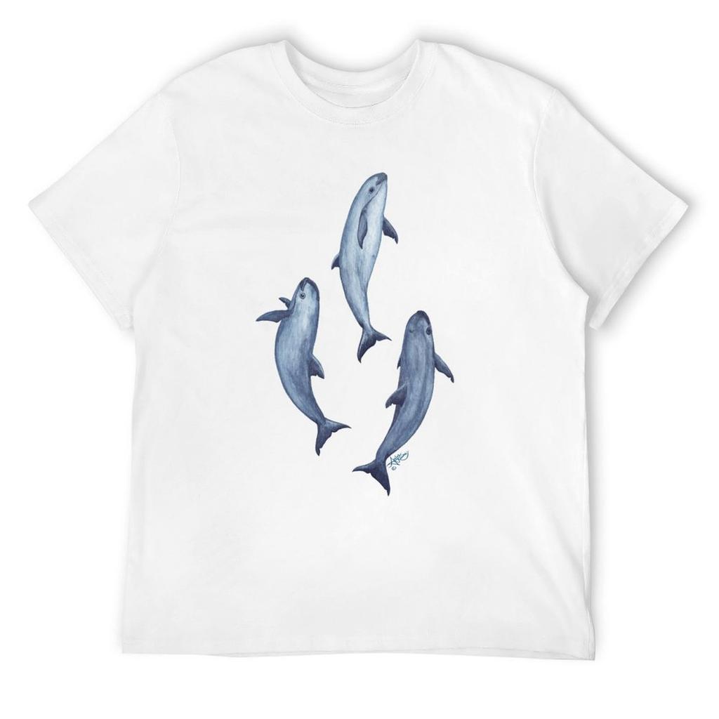 Three Little Vaquitas watercolor art by Amber Marine, ? 2015 T-Shirt vintage anime shirt heavyweights mens fashion