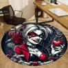 Harley Quinn Joker Pattern Round Rug, Indoor/Outdoor Mat, for Picnic, Gameroom, Bedroom, Office, Living Room, Home Decor Carpet, Birthday Gift