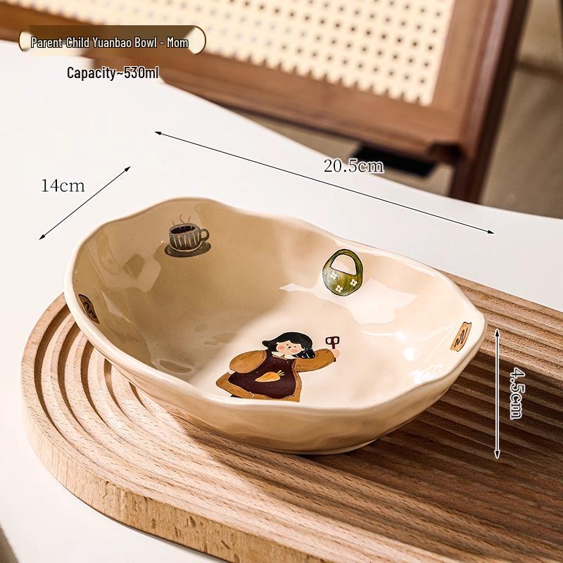 

2024 New Ceramic Salad and Yogurt Bowl for Personal Use - Ideal for Dormitories and Households