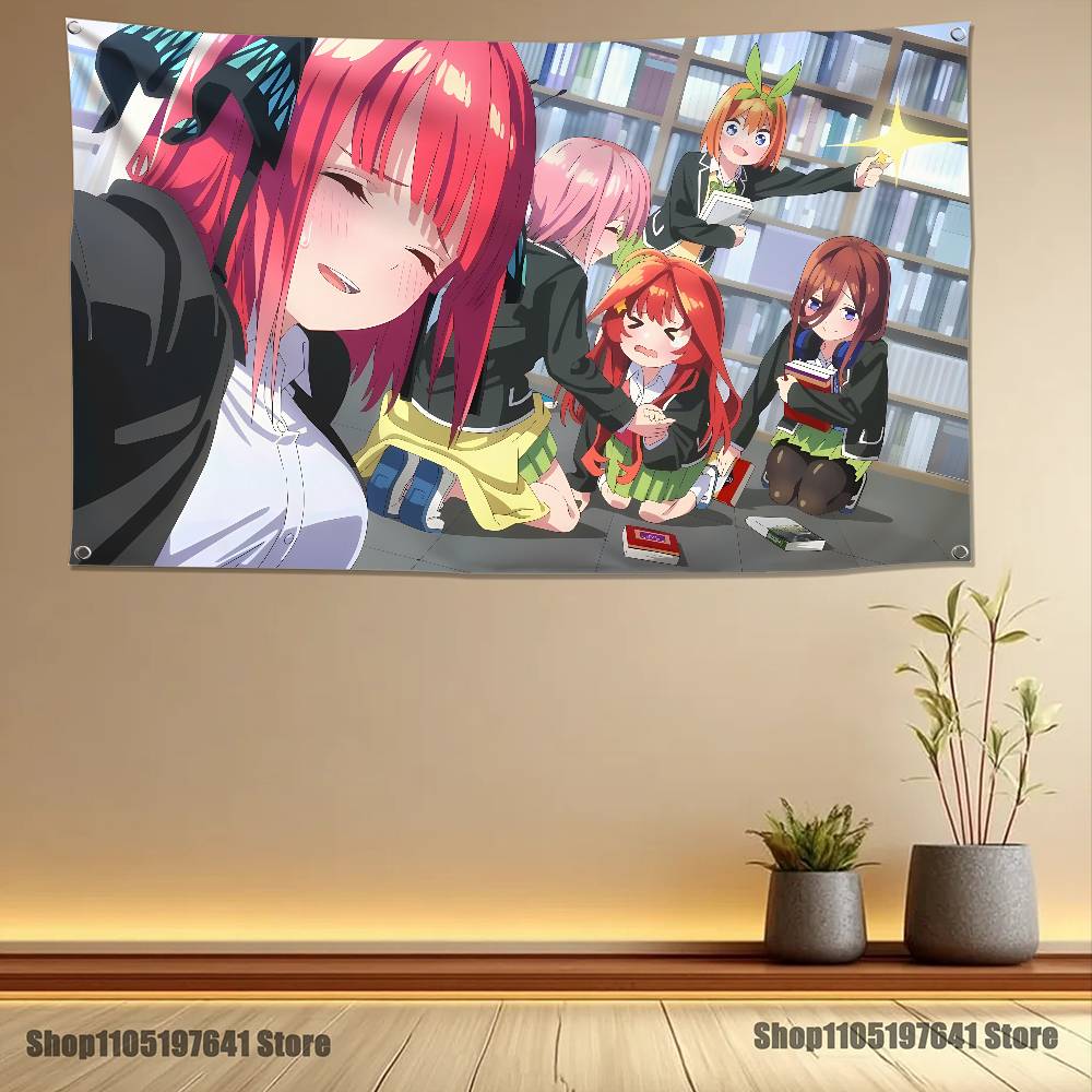 QQuintessential QQuintuplets HighQuality Flag Tapestry Banner Bedroom Living Room Bar Party Wall Decor Outdoor Use