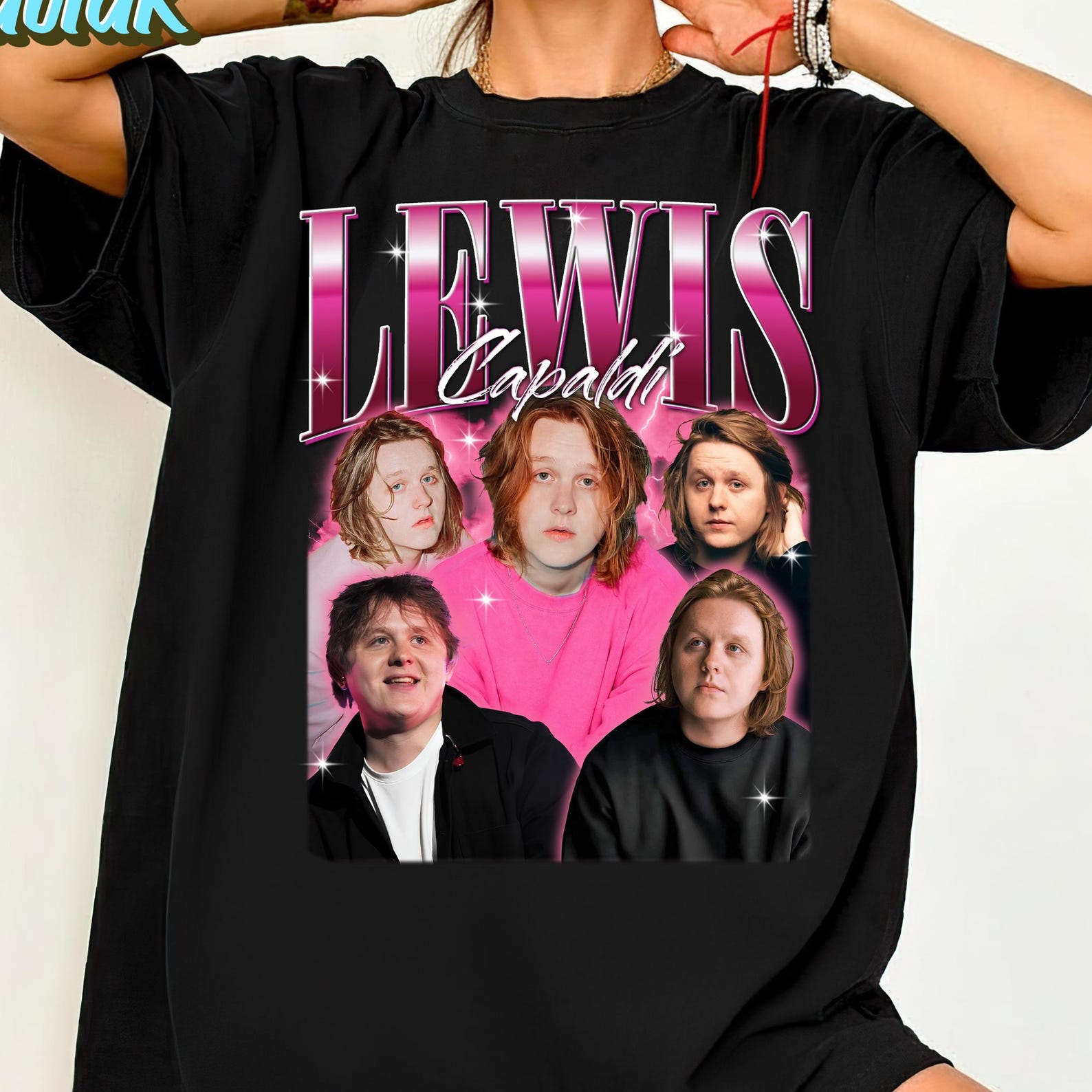 Lewis Capaldi Bootleg Shirt, Funny Y2K Retro Tee, Pop Star Fan Merch, Vintage Style Graphic Shirt, Music Humor Gift S