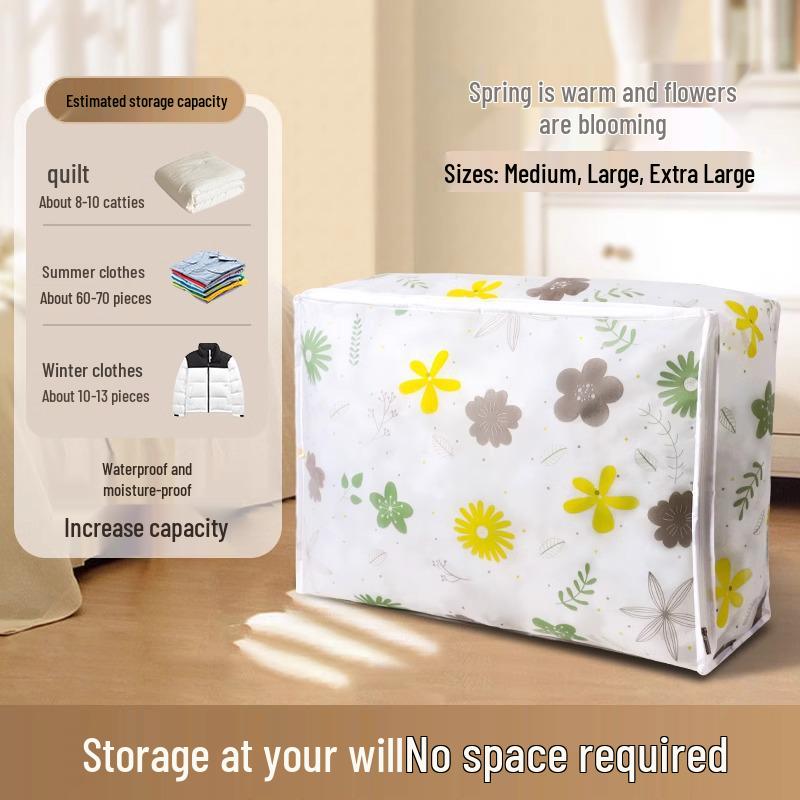 Moisture- and Dust-Proof Quilt and Pillow Storage Organizer