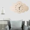 Wall Clock Creative Simple Cloud Shape Retro Big Number Clock for Household