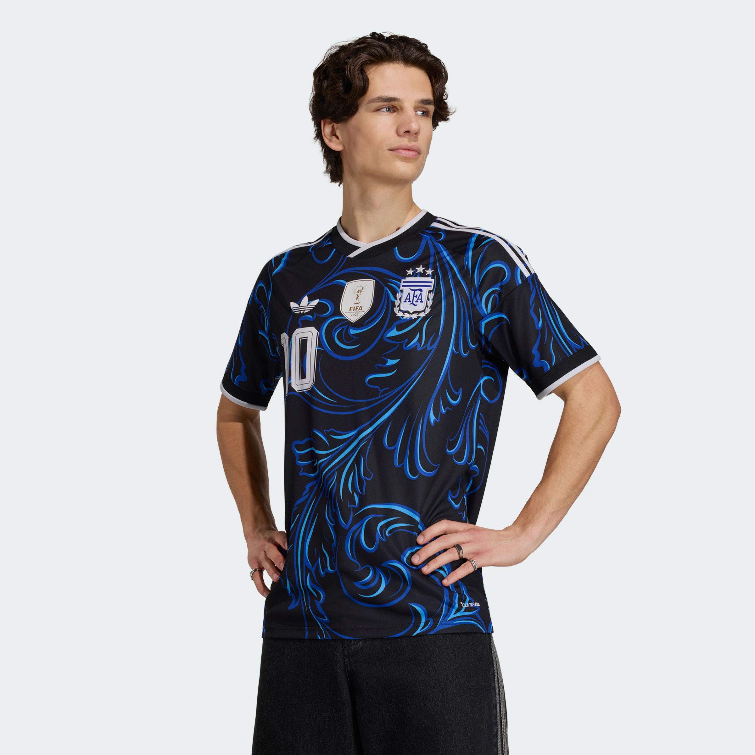 Adidas Argentina 26 Away Messi Jersey Black/Lucid Blue/Blue Burst 3XL