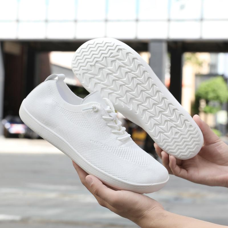 Minimalist Knitted Walking Shoes Women Men Wide Toe Casual Shoes Light Training Sneakers Breathable Barefoot Flats