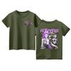 Camiseta de Moda Infantil Casual de Manga Corta con Estampado y Cuello Redondo