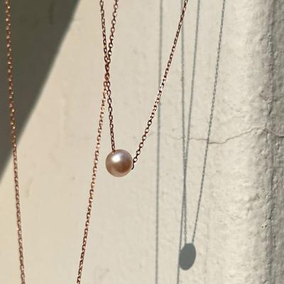 Of Lavishe Winslet A+ Nature Pearl Rose Gold Necklace