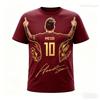 T-shirt Estiva da Uomo per Palestra Fitness con Stampa di Messi Calcio Manica Corta Casual Sportiva Maglietta Street per Bambini Ragazzi Abbigliamento da Esterno