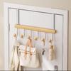 6 Hooks Over The Door Hooks Folding Punch Free Hanging Storage Rack Large Capacity Space Saving Clothes Coat Hooks for Home