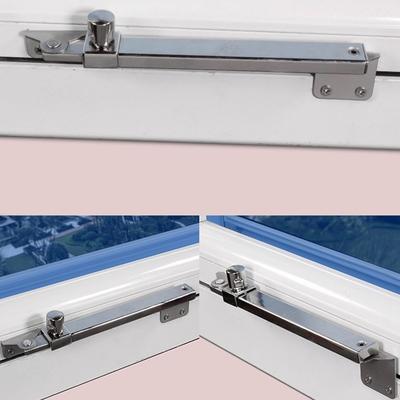 Aluminium Feststellset Manueller Fensteröffner Stange Edelstahl Schwerlast Drehflügelfenster Scharnier Verstellbar Teleskopierbar