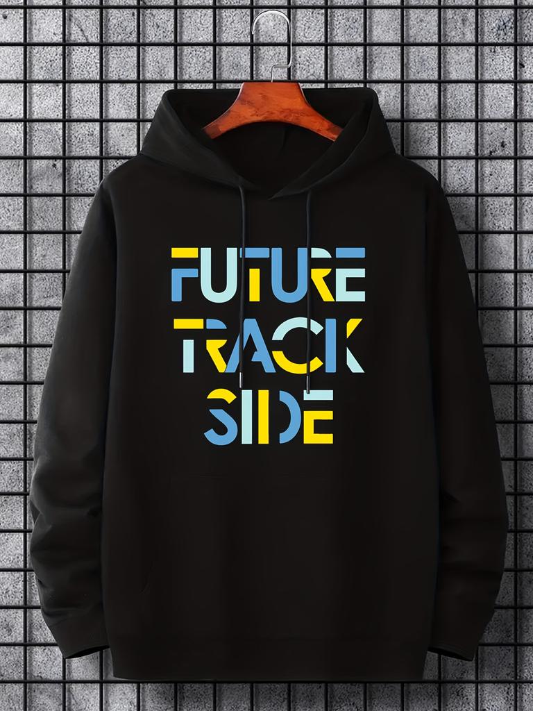 FUTURE Letter Print hoodie-Casual Pullover Sweatshirt