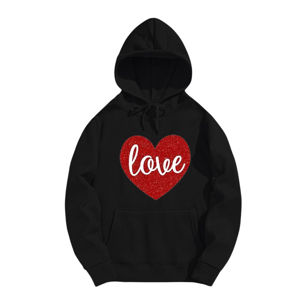 Women's Loose Comfortable Casual Fashionable Love Printed Long Sleeved Sweatshirt