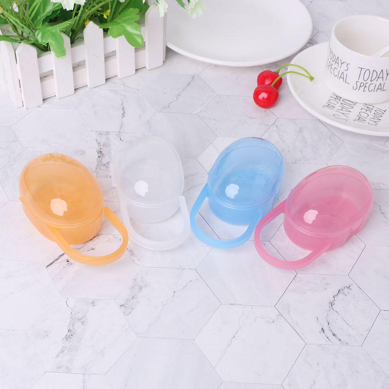 Baby Nipple Container Box Pacifier Case Organizer Transparent Newborn Travel Carrier Nipples Holder